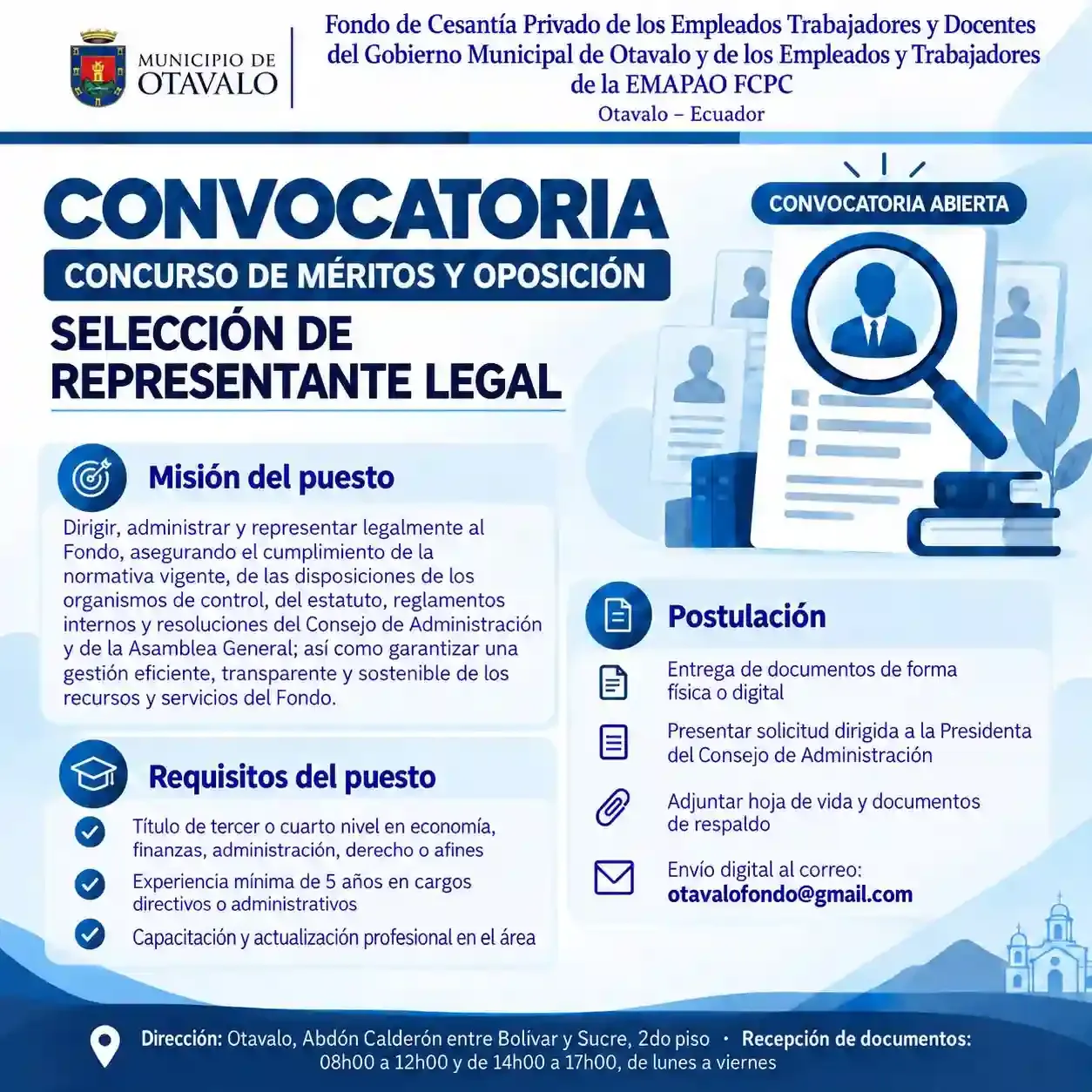 Convocatoria al concurso de méritos y oposición